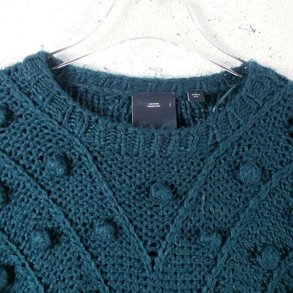 C/MEO Collective Women's Small Green Trade Places Pommed Sweater Crewneck Knit - Picture 6 of 8